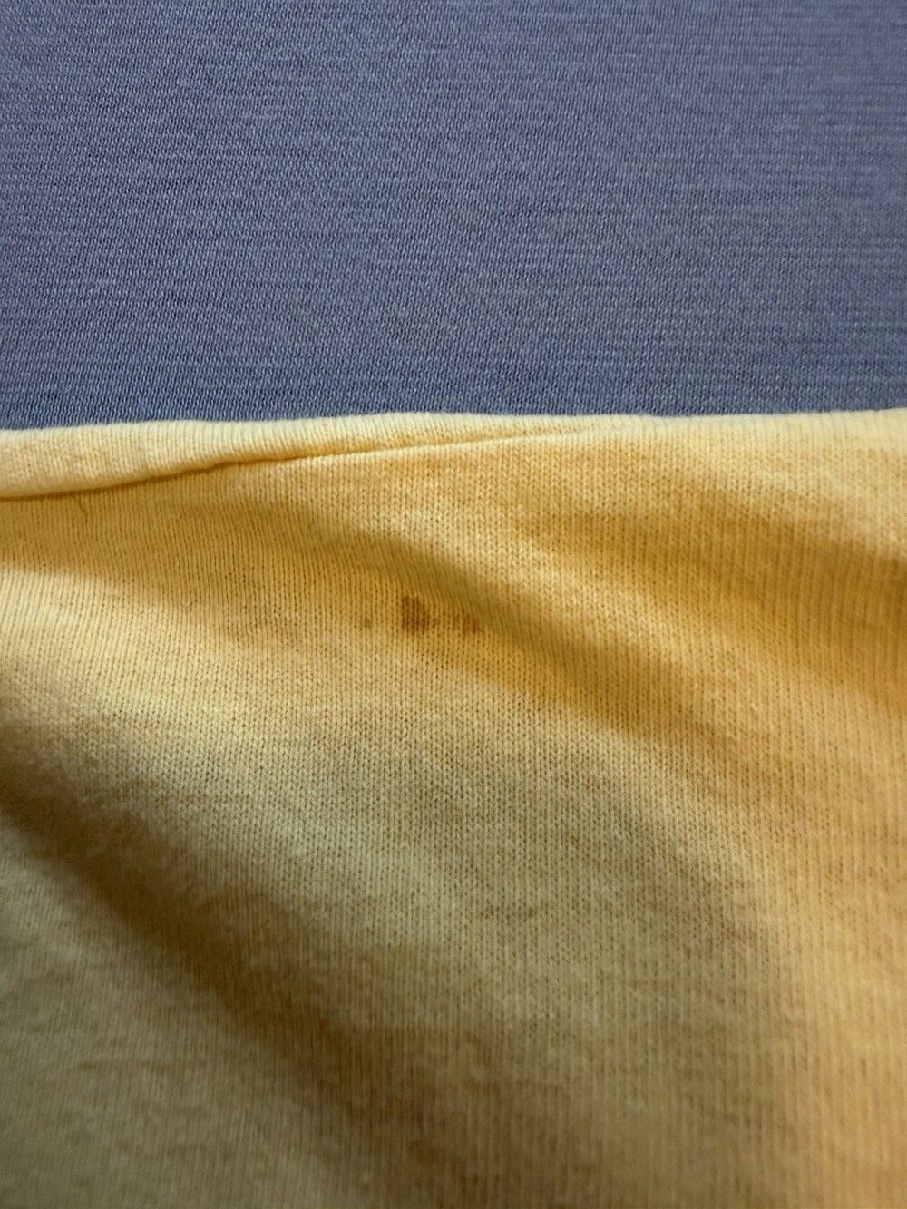 Vintage LEL Long Elegant Legs Womens S Yellow Short Sleeve T Shirt Boxy Crewneck - Picture 6 of 6